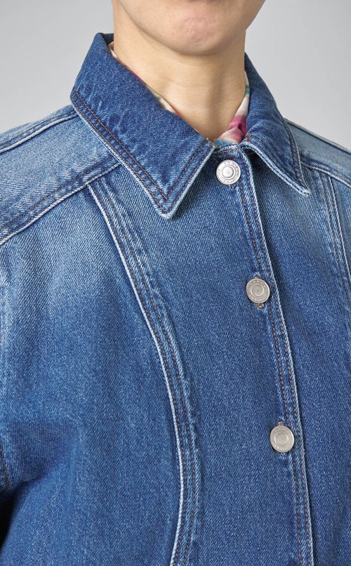 ライトデニムギャザースリーブブルゾン