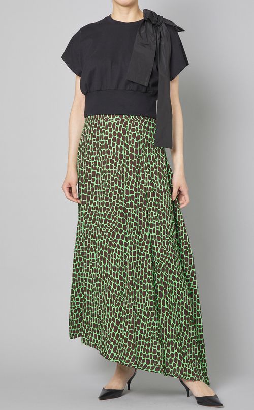 ショルダーリボンジャージトップス