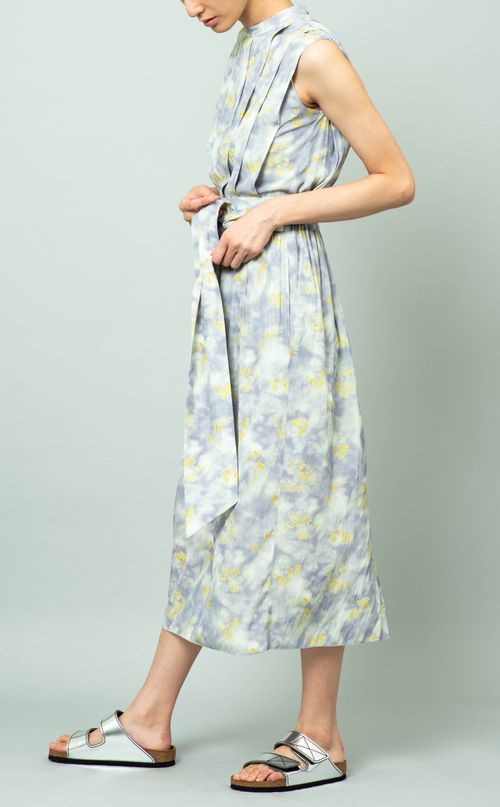 フラワープリントロングワンピース