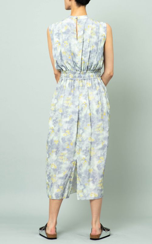 フラワープリントロングワンピース