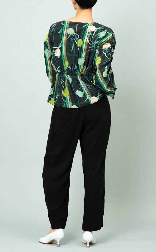 フラワープリントブラウス