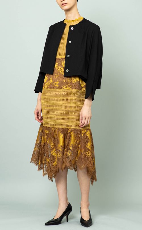 カフスレースノーカラージャケット