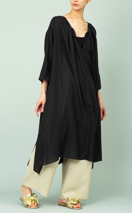 リボン2wayロングブラウス