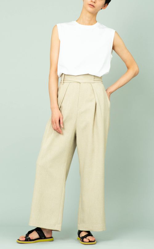 ハイウエストタックグルカパンツ