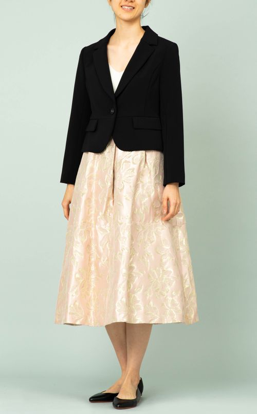 ジャガードボックスプリーツスカート