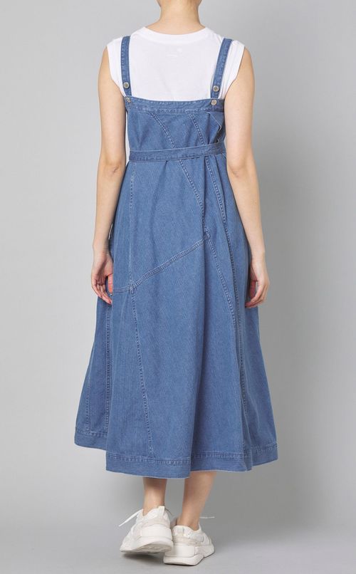 ウォッシュドデニムスラッシュワンピース