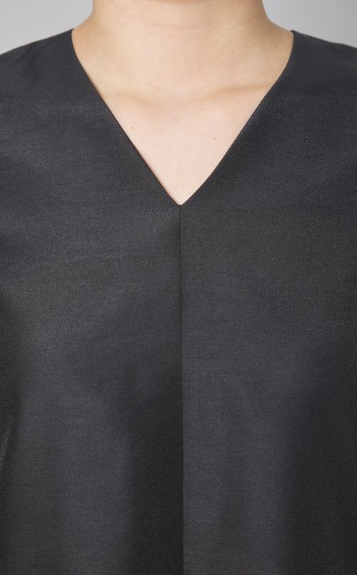 シアーフリルスリーブドレス