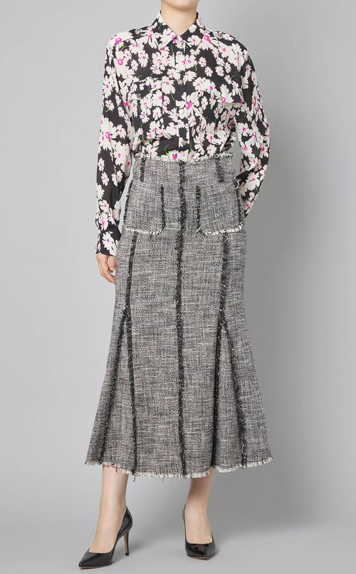 コットンツイードフレアスカート