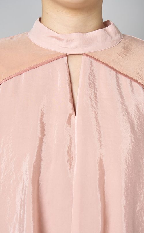 シアーバイカラーレイヤードドレス