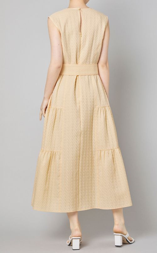 スパークルジャガードベルト付ワンピース