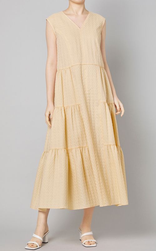 スパークルジャガードベルト付ワンピース