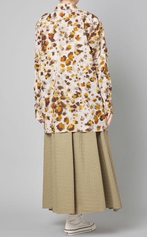 オーバーサイズレオパードプリントシャツ