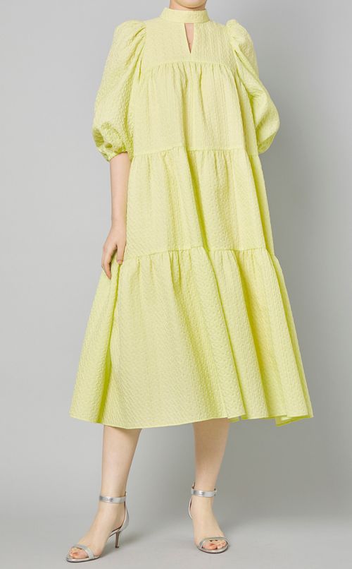 スパークルジャガードティアードボウタイワンピース