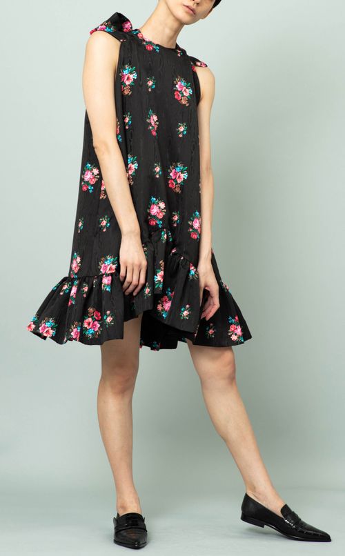 フラワープリントミニワンピース