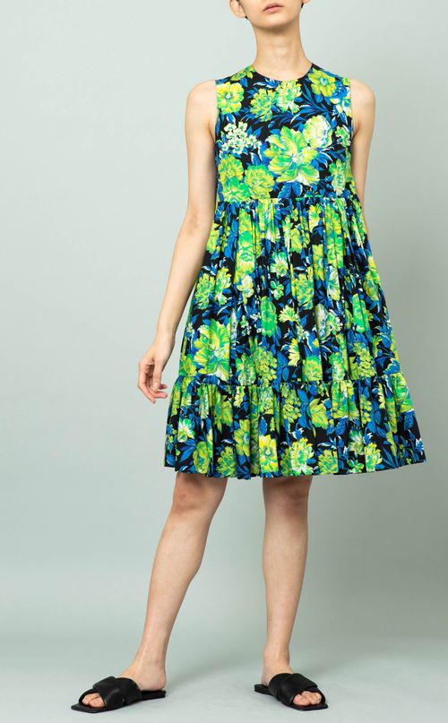 フラワープリントワンピース