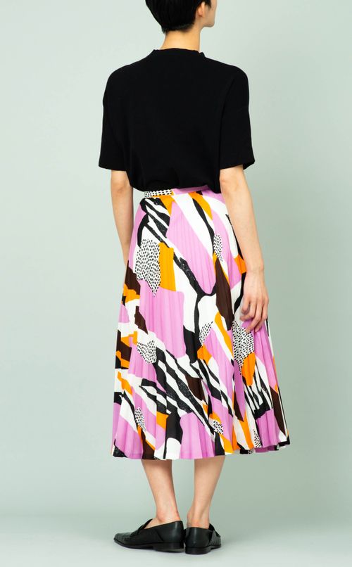 プリントプリーツスカート