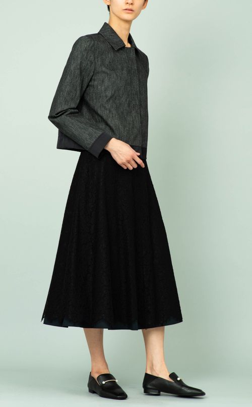 レースコンビロングスカート