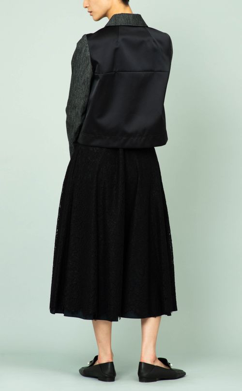 レースコンビロングスカート