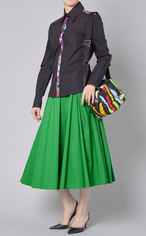 コットンタックフレアスカート