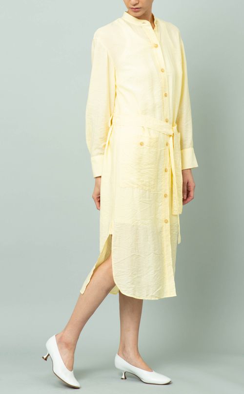 ハイネックシャツワンピース