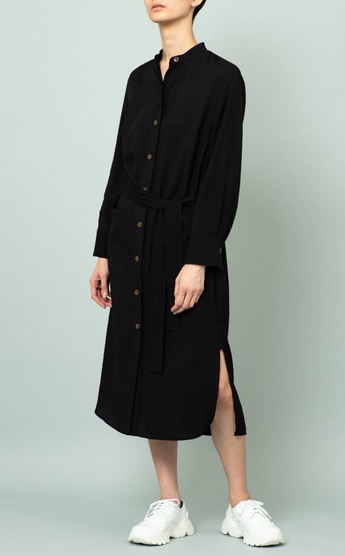 ハイネックシャツワンピース