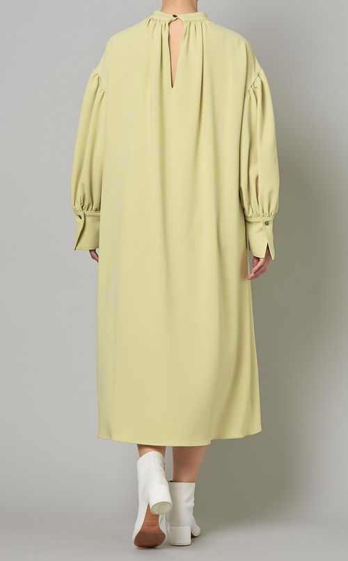 ギャザースリーブハイネックワンピース