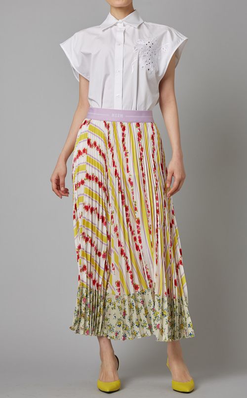 マルチフラワープリーツイージースカート