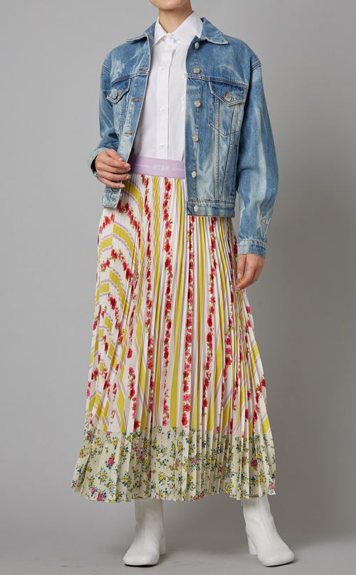 マルチフラワープリーツイージースカート