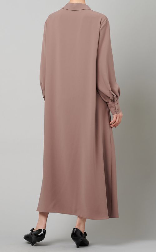 ロングフレアシャツドレス