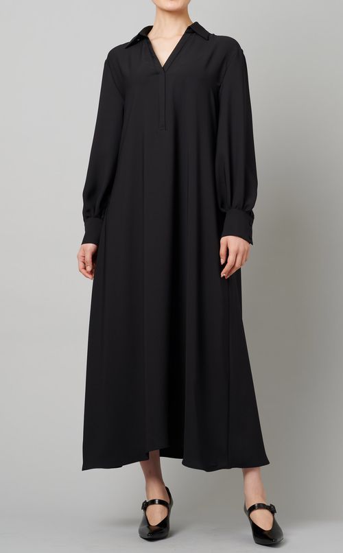 ロングフレアシャツドレス