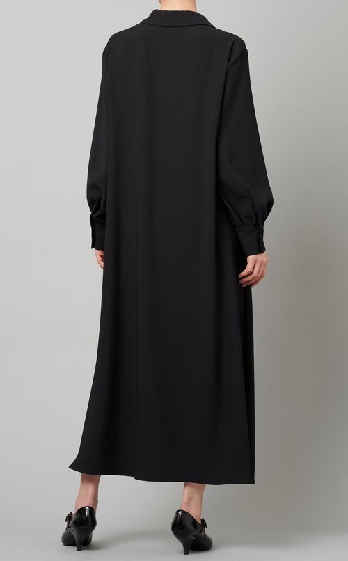 ロングフレアシャツドレス