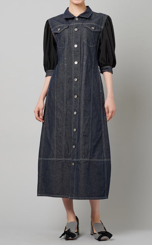 デニムシャツワンピース