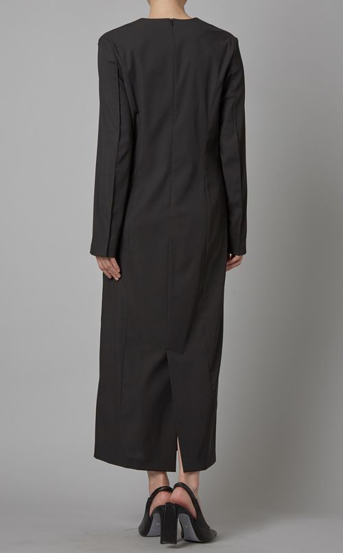 VネックIラインワンピース