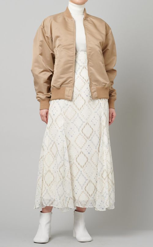 フラワープリントナロースカート