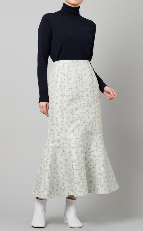 フラワーマーメイドスカート