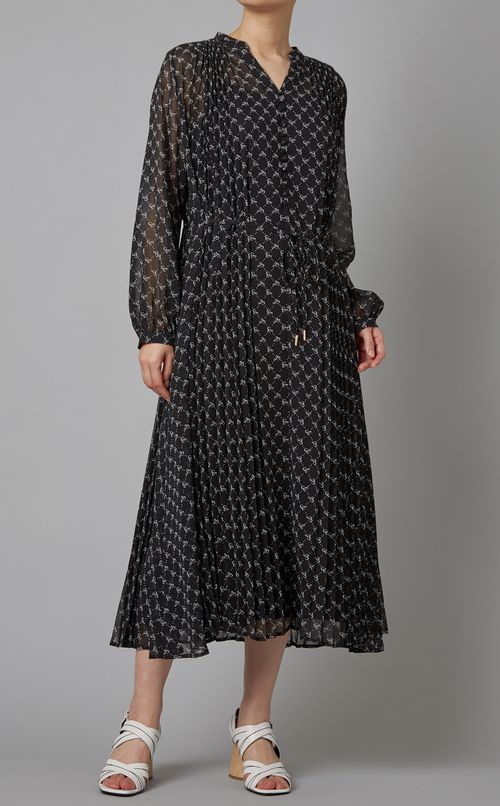 プリントフレアワンピース