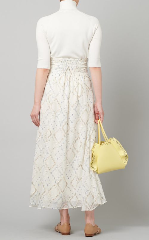 フラワープリントナロースカート