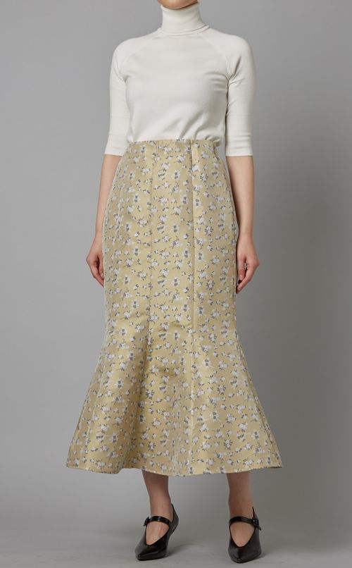 フラワーマーメイドスカート