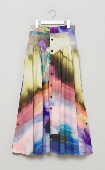 ランドスケーププリントギャザースカート