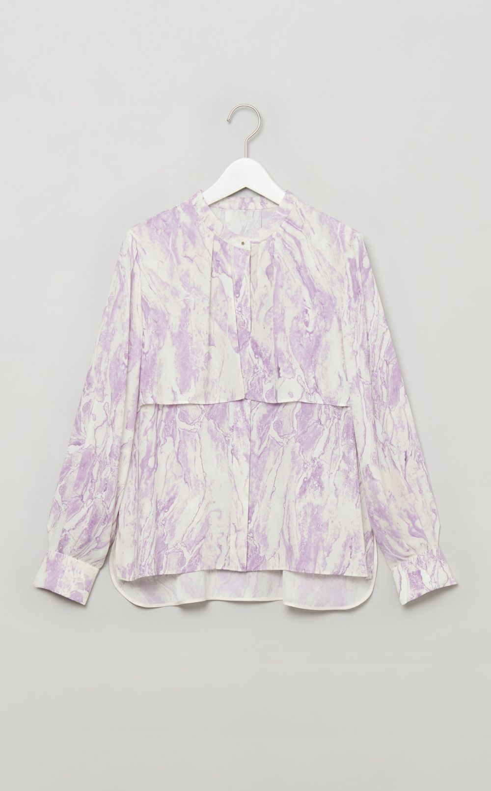 マーブルプリントブラウス