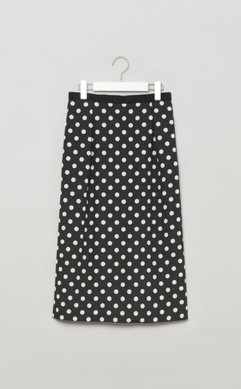 ドットミドル丈スカート
