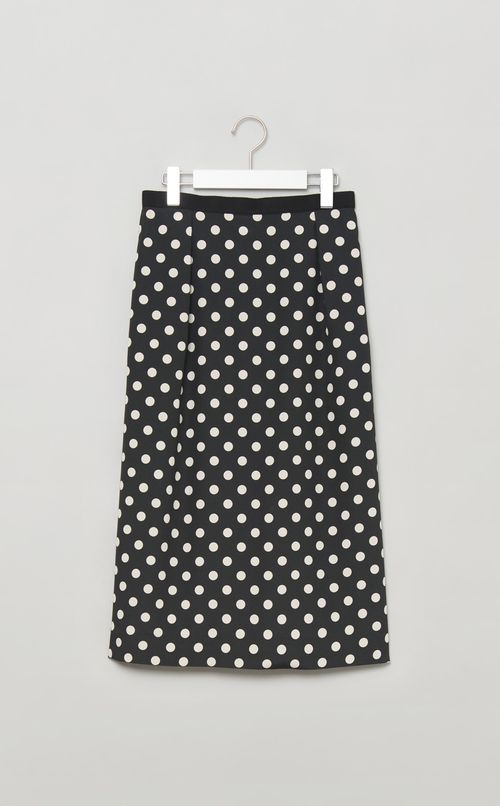 ドットミドル丈スカート