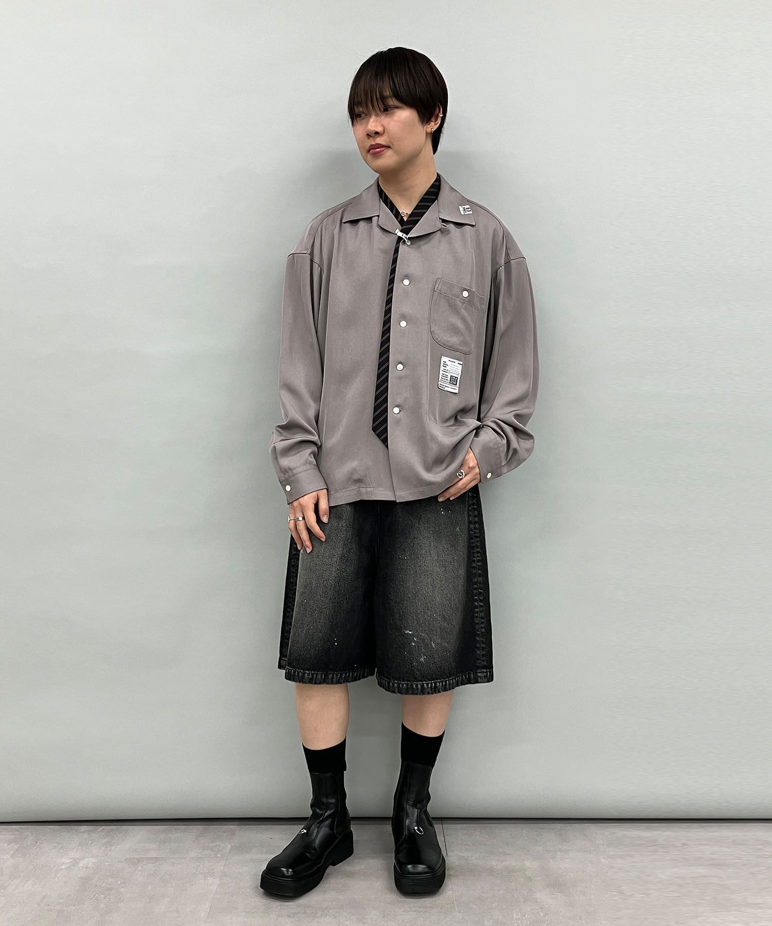Maison MIHARA YASUHIRO｜アタッチドタイオープンカラーシャツ