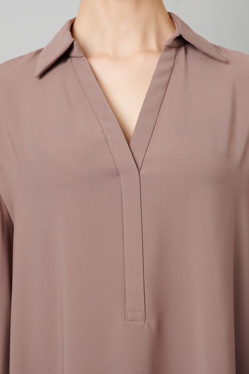 ロングフレアシャツドレス