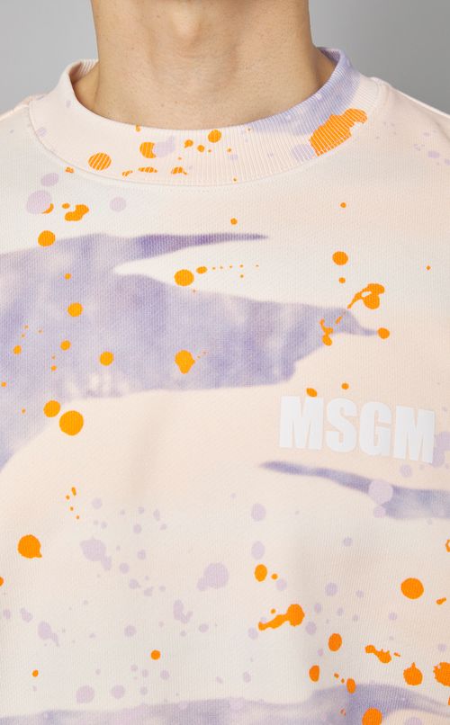 カモフラージュバックロゴスウェット