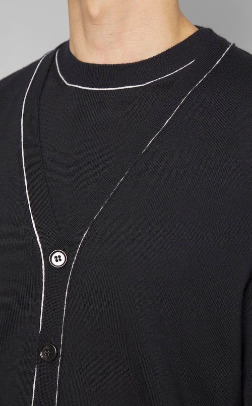 パイピングVネックカーディガン