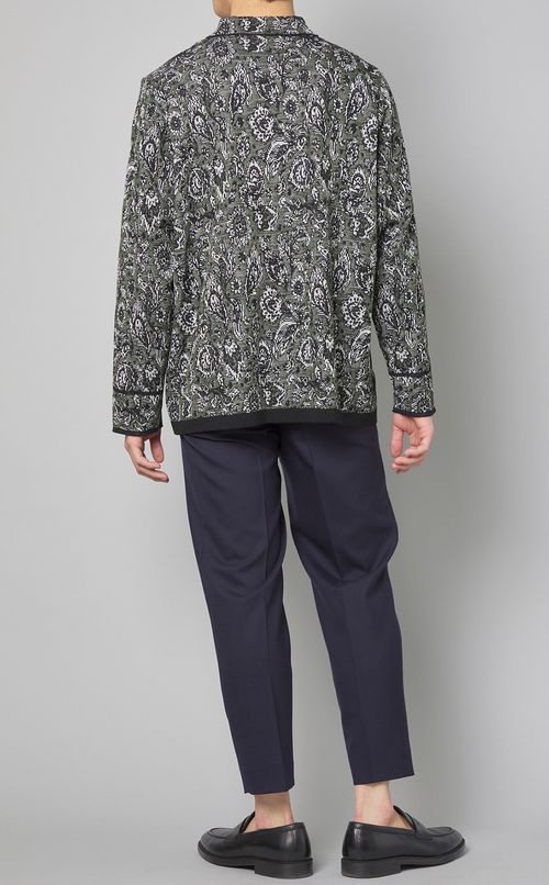 ペイズリーニットシャツ