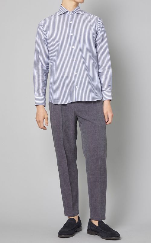 コットンロンストワイドカラーシャツ