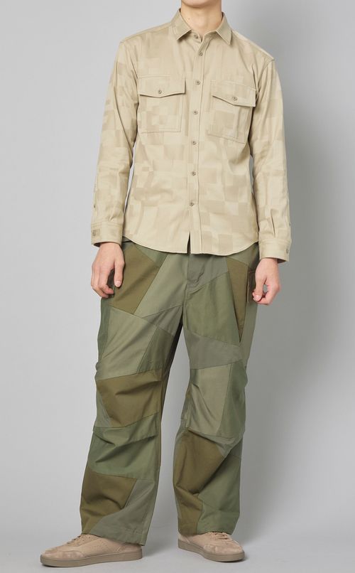 パネルパッチワークカーゴパンツ