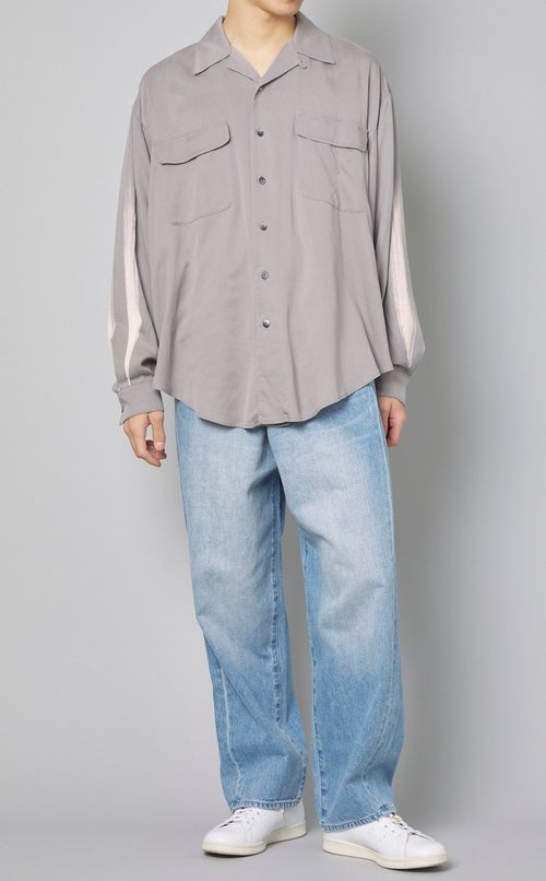 フェイドデニムラップパンツ